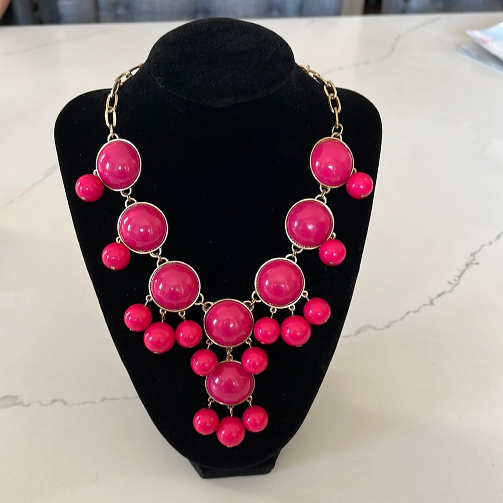 Pink statement necklace
